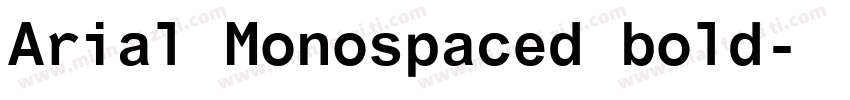 Arial Monospaced bold字体转换